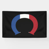 C Monogram bedekt op NLD-vlag op bk-bubrcnt Spandoek (Horizontaal)