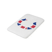 C Monogram bedekt op Union Jack Flag bmcnt Badmat (Gekanteld)