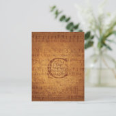 C Monogram Briefkaart (Staand voorkant)