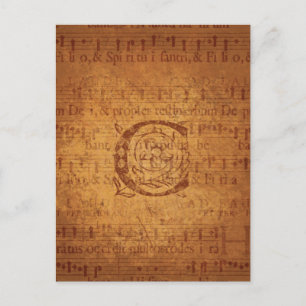 C Monogram Briefkaart