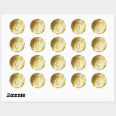 C Monogram Faux Gold Envelope Seal Stickers (Vel)