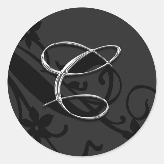 C Monogram Letter Wedding Envelope Seal Sticker (Voorkant)