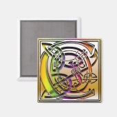 C Monogramme "Celtic Rainbow" Magnet Carré (Recto/Verso)