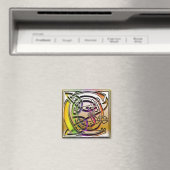 C Monogramme "Celtic Rainbow" Magnet Carré (In Situ (Lave-vaisselle))
