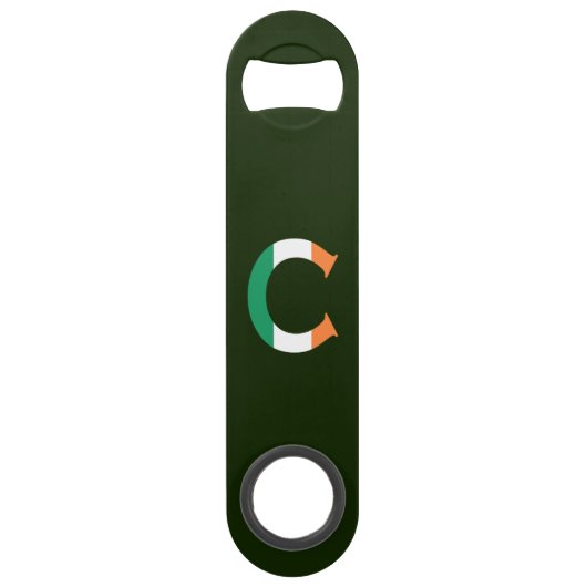 C Monogramme superposé sur le bocal drapeau irland (Devant)