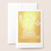 C Moon, Flowers, Dreams, Magic Christmas Folie Kaa Folie Kaarten (Met envelop)