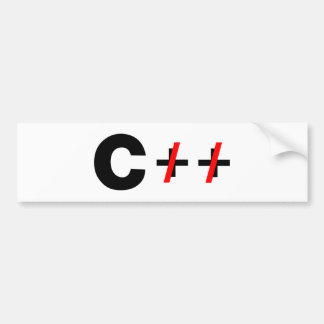 C, niet C++ Bumpersticker