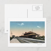 C & NW Railroad Depot Briefkaart (Voorkant / Achterkant)