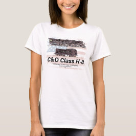 C&O Class H-8 Allegheny Locomotive - American flag T-shirt