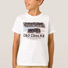 C&O Class H-8 Allegheny Locomotive - American flag T-shirt