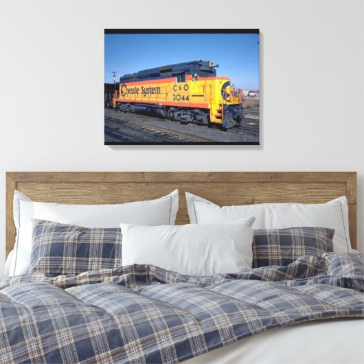 C&O EMD GP-30 #3044_Trains Canvas Afdruk (Insitu (Slaapkamer))
