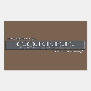 C.O.F.F.E.E. ❤ Sticker Art Christelijk hartacron