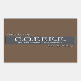 C.O.F.F.E.E. Sticker Art Christelijk Hartacroniem