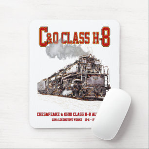 C&O Klasse H-8 2-6-6-6 Allegheny Stoomlocomotief Muismat