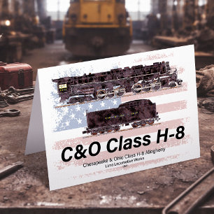 C&O Klasse H-8 Allegheny Locomotief - Amerikaanse Bedankkaart
