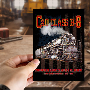C&O Klasse H-8 Allegheny Locomotief - Amerikaanse  Briefkaart