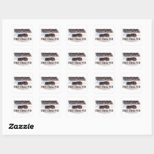 C&O Klasse H-8 Allegheny Locomotief - Amerikaanse Vierkante Sticker