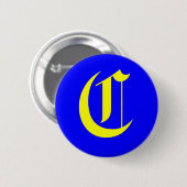C - OUD ENGELS RONDE BUTTON 5,7 CM (Voorkant /achterkant)