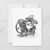 C&P Ancien style lettré presse impression carte pr (Devant)