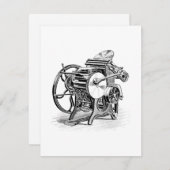 C&P Ancien style lettré presse impression carte pr (Devant / Derrière)