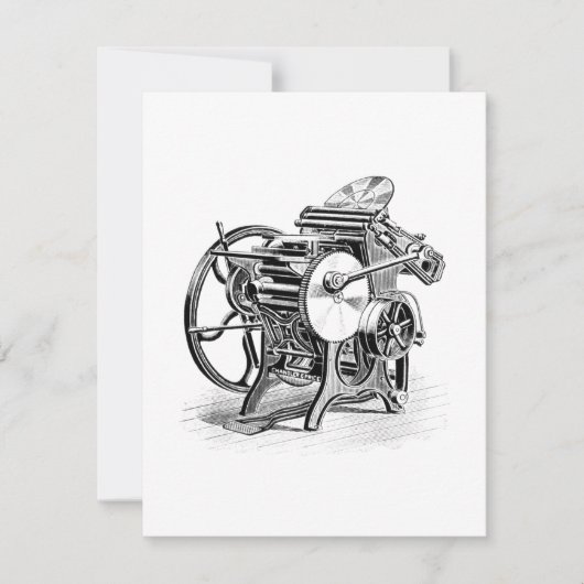C&P Old Style-perskaart voor letterdruk Bedankkaart (Voorkant)