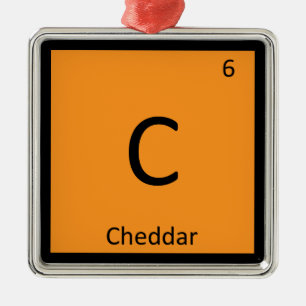 C - Periodiek tabelsymbool Cheddar Chemie Metalen Ornament