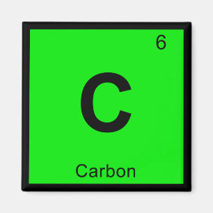 C - Periodiek tabelsymbool koolstofchemie Magneet