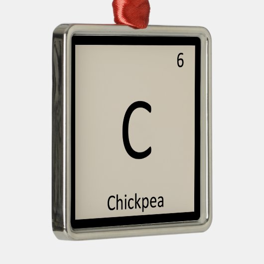 C - Periodiek tabelsymbool voor kekererscheikunde Metalen Ornament (Rechts)