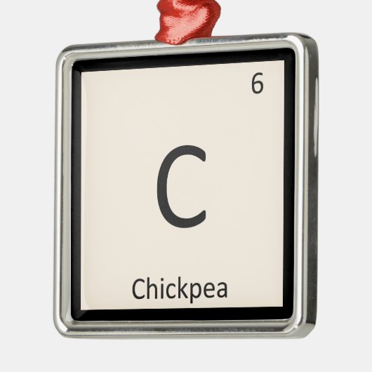 C - Periodiek tabelsymbool voor kekererscheikunde Metalen Ornament (Links)