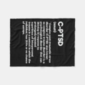 C-PTSS Definitie Stress Awareness Mental Posttrau Fleece Deken (Voorkant (Horizontaal))