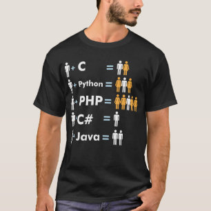 C Python Php Java Programmer Codering T-shirt