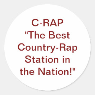 C-RAP Country-Rap Hankamer Artjunkhaus Stripkunst Ronde Sticker