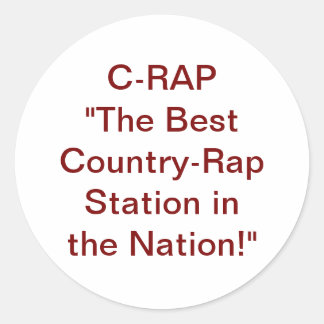 C-RAP Country-Rap Hankamer Artjunkhaus Stripkunst Ronde Sticker