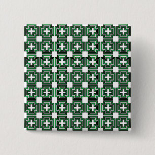 C&S groen Vierkante Button 5,1 Cm