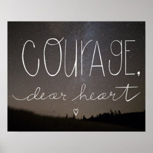 C.S. Lewis Citaat "Courage, Beste Heart" huisdecor Poster