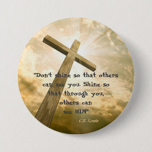C.S. Lewis citaat over schitteren Ronde Button 7,6 Cm