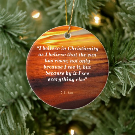 C.S. Lewis over het christendom Keramisch Ornament (Boom)