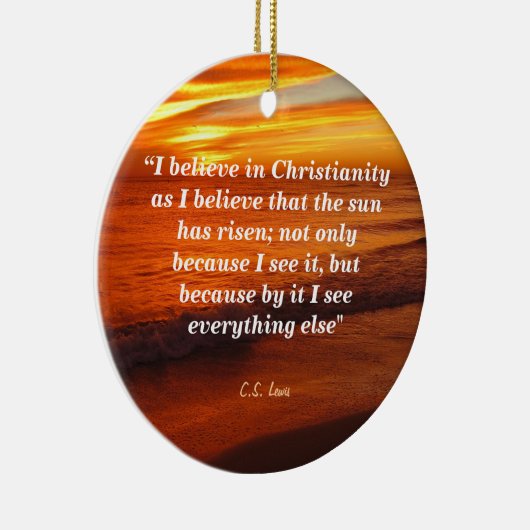 C.S. Lewis over het christendom Keramisch Ornament (Rechts)