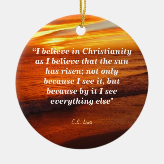 C.S. Lewis over het christendom Keramisch Ornament (Voorkant)