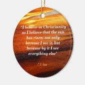 C.S. Lewis over het christendom Keramisch Ornament (Links)