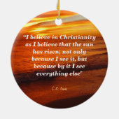 C.S. Lewis over het christendom Keramisch Ornament (Achterkant)