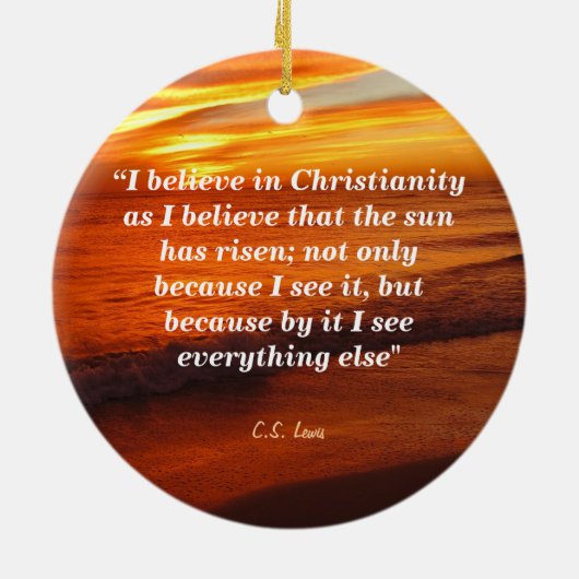 C.S. Lewis over het christendom Keramisch Ornament (Achterkant)