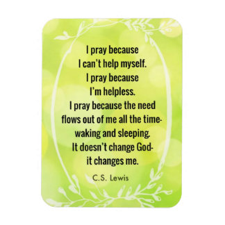 C.S. Lewis Prière Poème Magnet