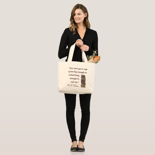 C.S. Lewis Quote Bag Grote Tote Bag (Voorkant (model))