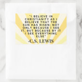 C.S. Lewis quote sticker- Christianity Rechthoekige Sticker (Tas)