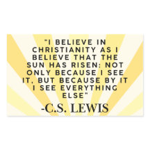 C.S. Lewis quote sticker- Christianity
