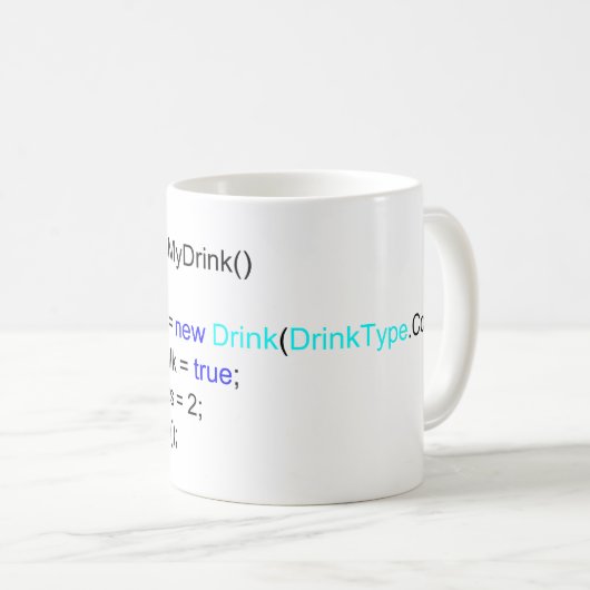 C# Scherp Mok Coffee programmeerprogramma's (Voorkant rechts)