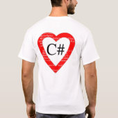 c# scherp t-shirt (Achterkant)