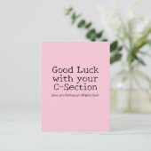 C-sectie Succes Funny Briefkaart (Staand voorkant)