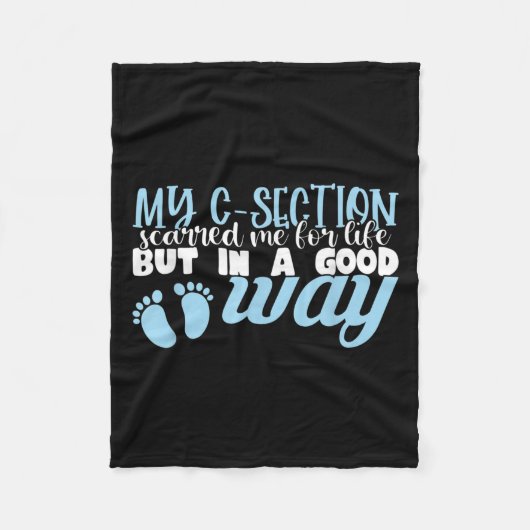 C-section Cesarean New Mom Of Baby Boy Recovery Qu Fleece Deken (Voorkant)